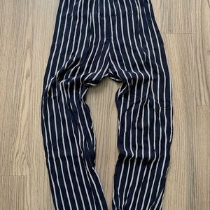 Brandy Melville Navy Blue Striped Pants